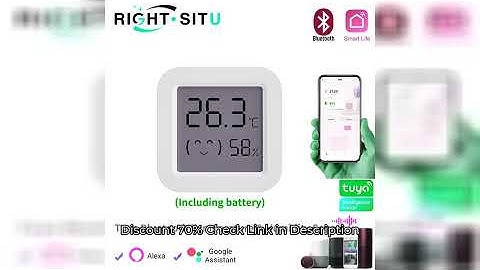 Tuya Temperature Humidity Sensor Mini LCD Digital Display Compatible with Bluetooth APP Remote Contr