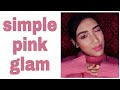 Pink soft glam look makeup for beginnerssoftglam