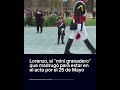 Lorenzo, el &quot;mini granadero&quot; que madrugó para estar en el acto por el 25 Mayo