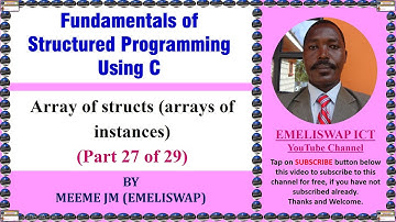Arrays of Structs  Data Structure in C Computer Structured Programming Language