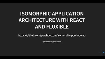 Isomorphic application architecture with React and Fluxible