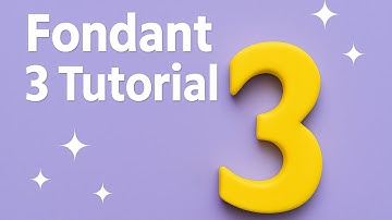 Bina tools se kese banaye "FONDANT NUMBER 3 TOPPER " || Easy for beginners step to step tutorial ||