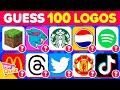 Guess 100 logos in 3 seconds   playquiz challenge  logo quiz  100 famous logos