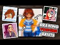 I DREW ART YOUTUBERS IN MY STYLE! || Drawingwiffwaffles || Kasey Golden ||  Lavendertowne