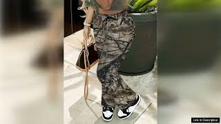 SHEIN LUNE Plus Size Loose Fit Fashion Camouflage High Waist Straight Leg Review