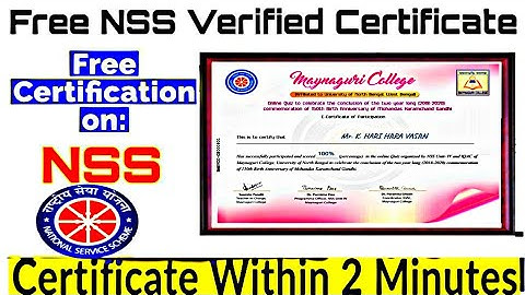 NSS Verified Certificate within 2 minutes ll Mahatma Gandhi  Quiz  Certificate 2020