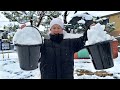 雪で二郎作ってみた。