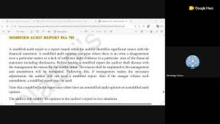 ADVANCE AUDIT AND ASSURANCE CHAPTER 14: AUDIT REPORTING CLASS 1