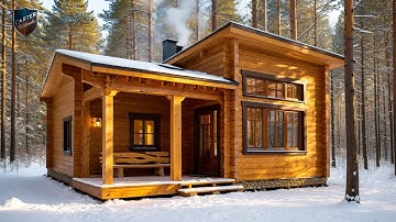30 Days Alone In The Forest: Building A Fully Equipped Wooden Cabin For Winter