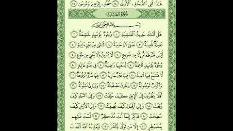 قناة نواعير /  محمد صديق المنشاوي - سورة الغاشية