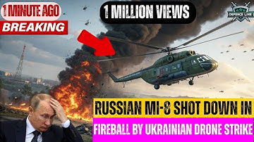 UKRAINE DESTROYS RUSSIAN MI-8 HELICOPTER IN DEADLY DRONE STRIKE – EXPLOSION CAUGHT ON CAMERA