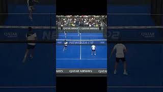 Mike Yanguas dodges it. Gets it back. Wins the point. 🥎