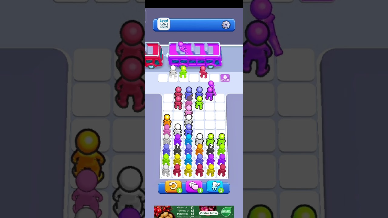 Bus Jam Level 62 Walkthrough Solution