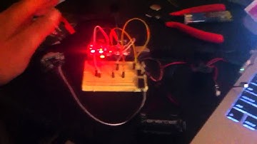 Arduino Haunted Pumpkin circuit on a breadboard