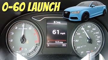 Stock Audi S3 8V 0-60 MPH (0-100 KPH) Launch Control Time