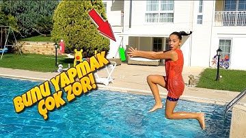 Melike Havuzun Üstünde Asılı Slime Malzemelerini Yakalıyor!