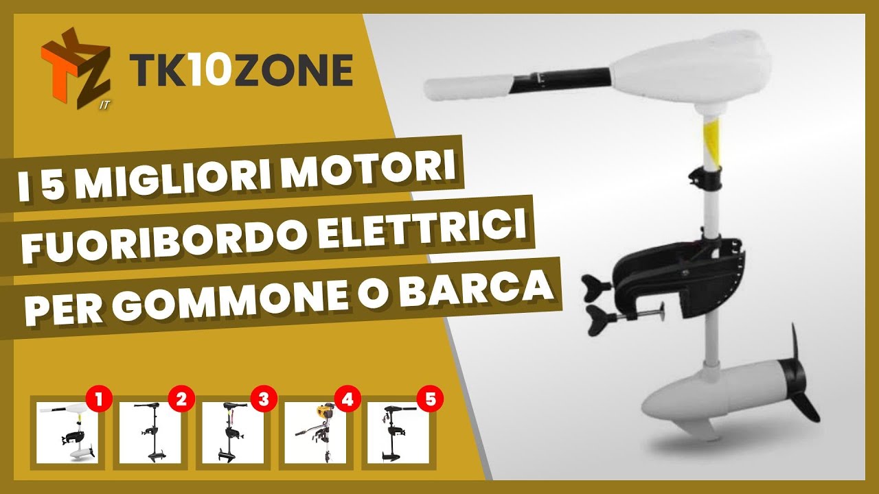 MINUS ONE Motore Fuoribordo Elettrico 58 Lbs 12V Per Barche – Motore A Benzina Per Gommoni E Pesca Con Elica 3 Pale