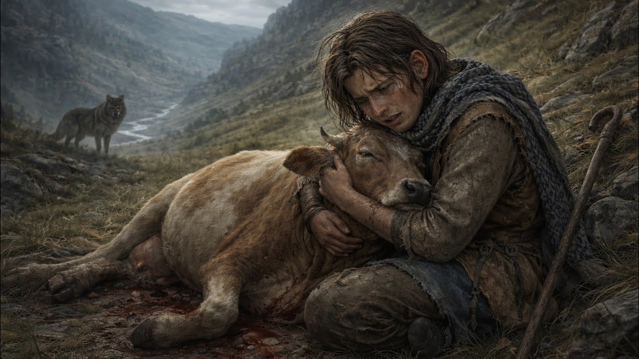 عاد ابن الراعي الفقير ليجد بقرته افترسها الذئب… وانتقم لرزق عائلته!