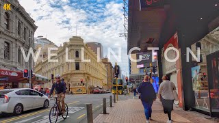 Wellington City Centre Walking Tour 4K 2023 | Willis Street | Queens Wharf | Te Papa | New Zealand