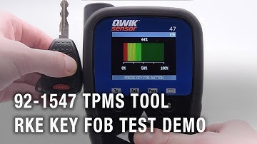 92-1547 TPMS Tool RKE Key Fob test Demo