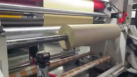 High Speed Kraft Paper Jumbo Roll Rewinding Machine With Double Rewinding Shaft