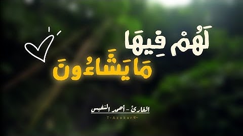 جَنَّاتُ عَدْنٍ يَدْخُلُونَهَا 🕊️♥️| القارئ أحمد النفيس | #tazakar
