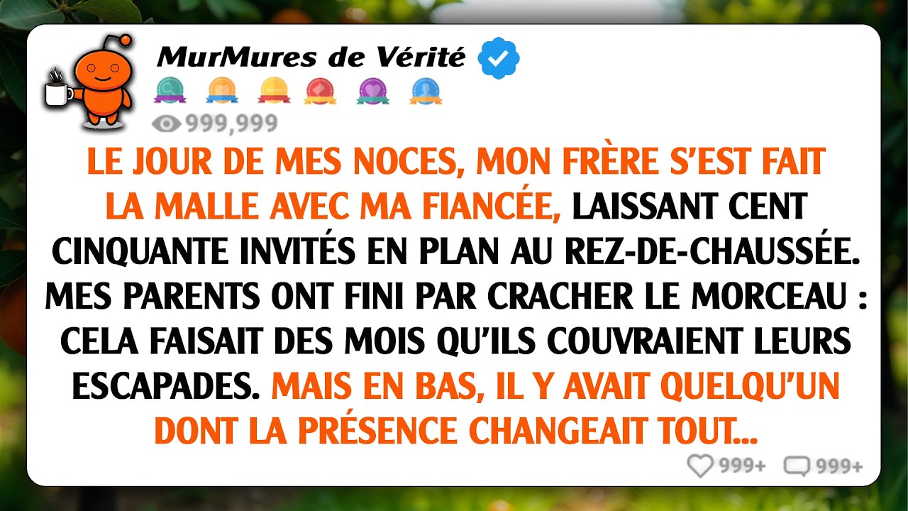 Mon frère s'est enfui avec ma fiancée le jour de notre mariage, alors que cent cinquante invités...