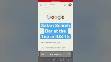 Safari Search Bar at the Top in IOS 15