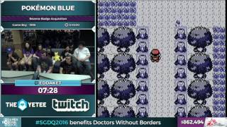 Pokémon Blue by eddaket in 33:19 - SGDQ 2016 - Part 169