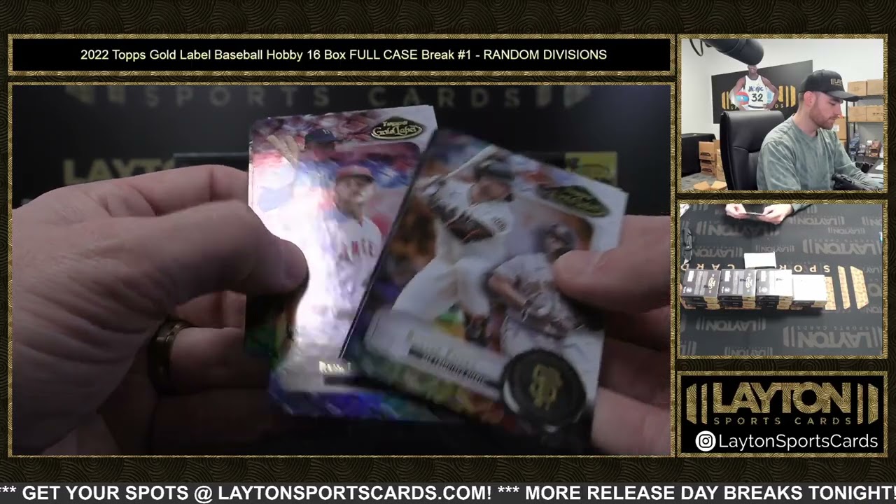 2022 Topps Gold Label Baseball Hobby 16 Box FULL CASE Break #1