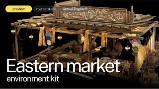 Middle east bazaar 3d environment kit for marketplace