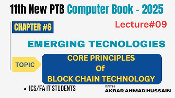 Core Principles of Blockchain Technology | Emerging Technologies | 1st Year ICS Computer Science