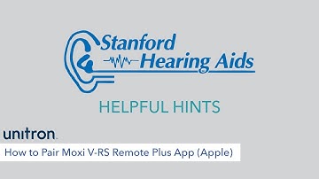 How to Pair Unitron Moxi V-RS with Remote Plus App (Apple iOS)
