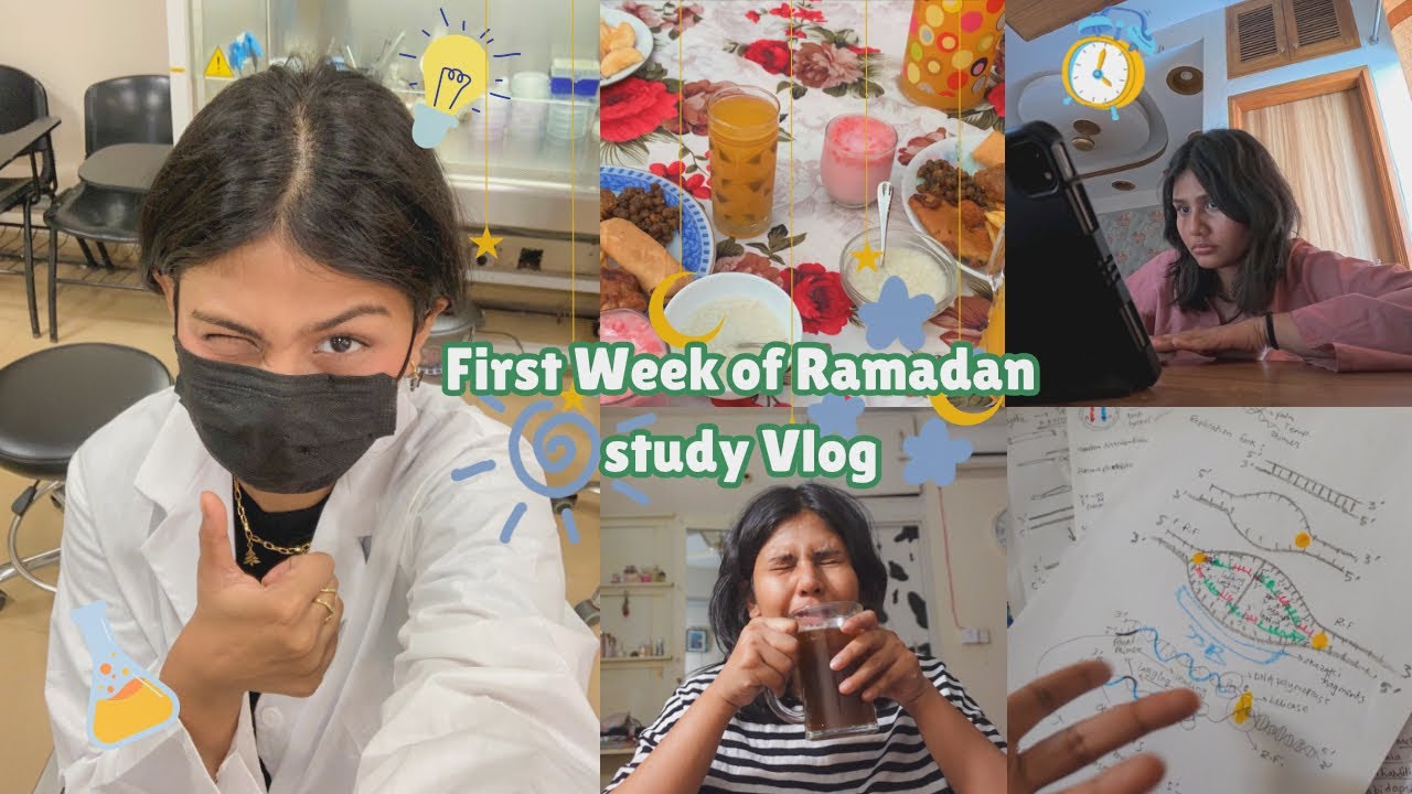 Ramadan 2025 : Study with me, midterm week,Iftar with friends and family, Morning routine,Exam preps