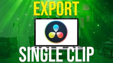 How to Export Single Clip in Davinci Resolve 17