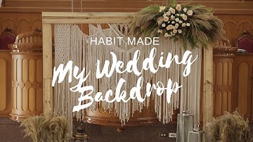 Macrame Wedding Backdrop | 8ft x 7ft Large Macrame Wall Hanging | Macrame Wedding Arch | Habit Made