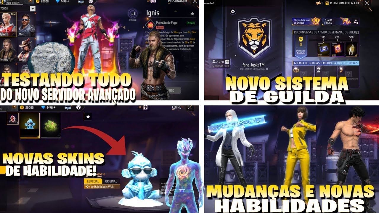 Novidades do servidor avançado Free Fire! #apolodavi #freefire