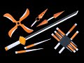 05 Origami Ninja Star/ Ninja Sword/Kunai/Knife/Katana || Origami Ninja Weapons