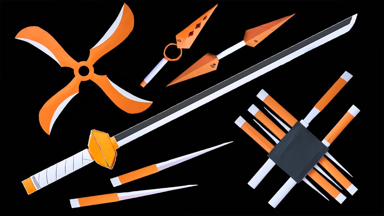05 Origami Ninja Star/ Ninja Sword/Kunai/Knife/Katana Origami Ninja