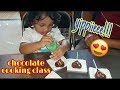 Chocolate Cooking Class - Hana pertama kali belajar menghias cokelat