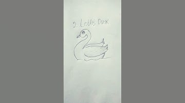 Duck drawing #2 letter duck drawing #easy drawing #short video