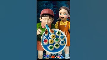 Squid Game AI Edible Slime Colorful Candy ASMR #squidgame #squidgame2 #ai #asmr