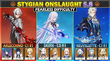 Arlecchino, Skirk, Neuvillette | Difficulty 5 Stygian Onslaught 5.8 - Fearless | Genshin Impact