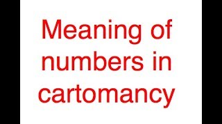 Meaning of numbers from ace to 10 for easy and quick reading