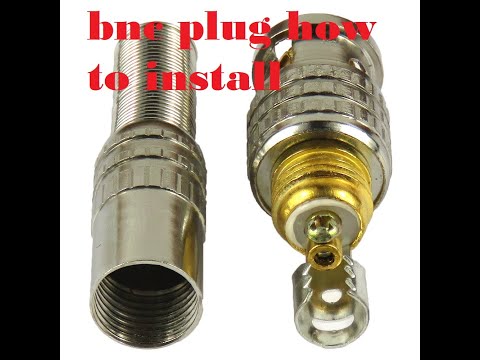 how to install connector bnc on coaxial cable