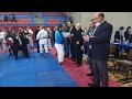 لحظة تكريم المدربين ببطولة الجمهوريه للرواد الاتحاد المصري للكاراتيه 