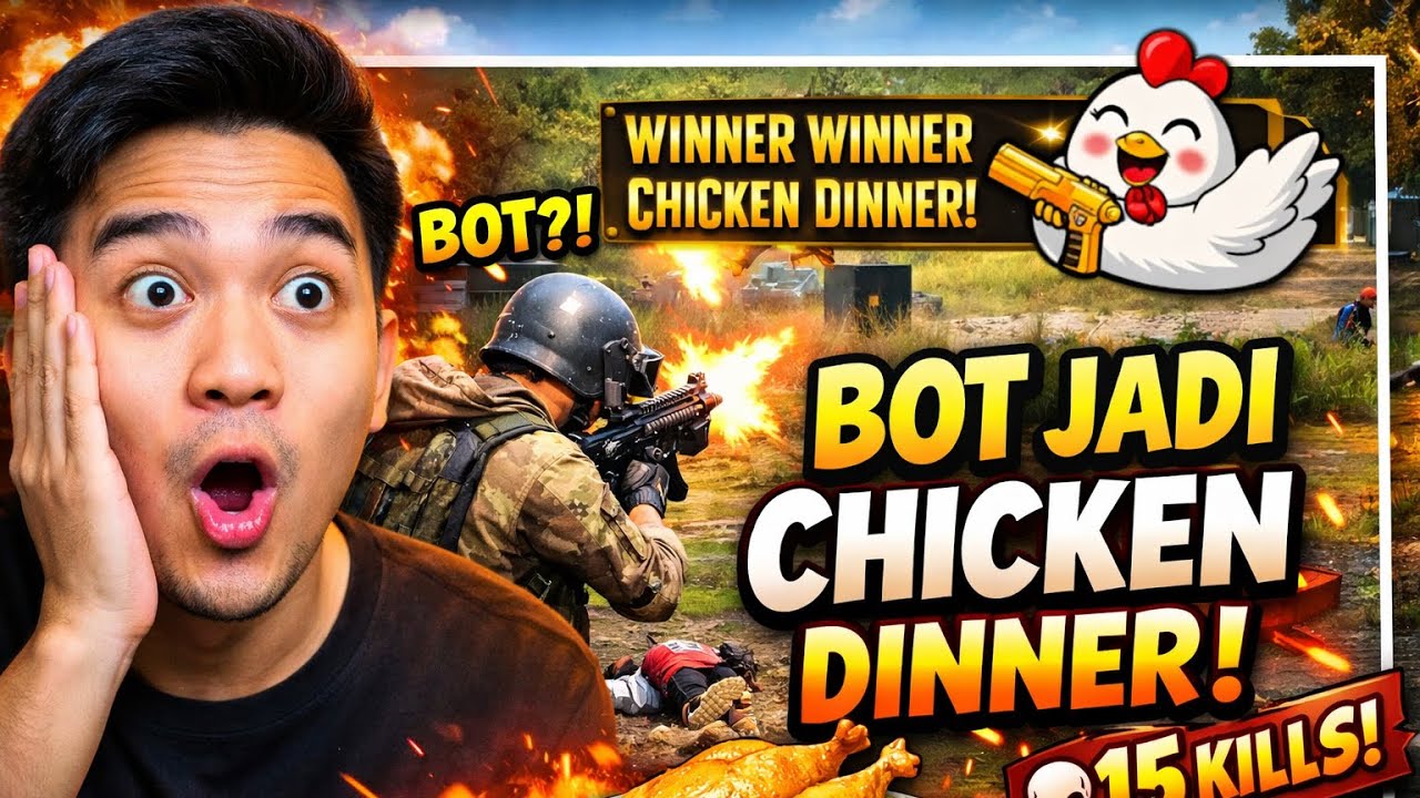 PUBG MOBILE GAMEPLAY BOT TAPI HASILNYA GG !! CHICKEN DINNER