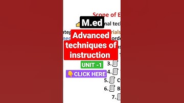 #கற்பித்தலின் #நவீன#நுட்பங்கள் #Advanced#Technique#of#Instruction#TNTEU#M.ed#3rd@comfortanddelight