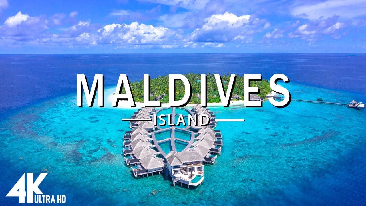 ⁣FLYING OVER MALDIVES (4K UHD) - Relaxing Music Along With Beautiful Nature Videos - 4K Video HD