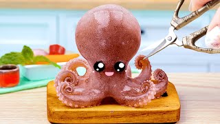 Creative Recipe from Miniature Octopus and Tiny Bell Pepper🐙Best Of Seafood- Miniature Cooking